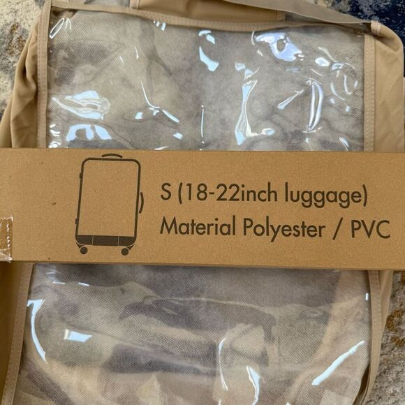 Marcy McKenna 26” Clear Design PVC Material Nylon Sides Luggage Cover NWT - Picture 6 of 9